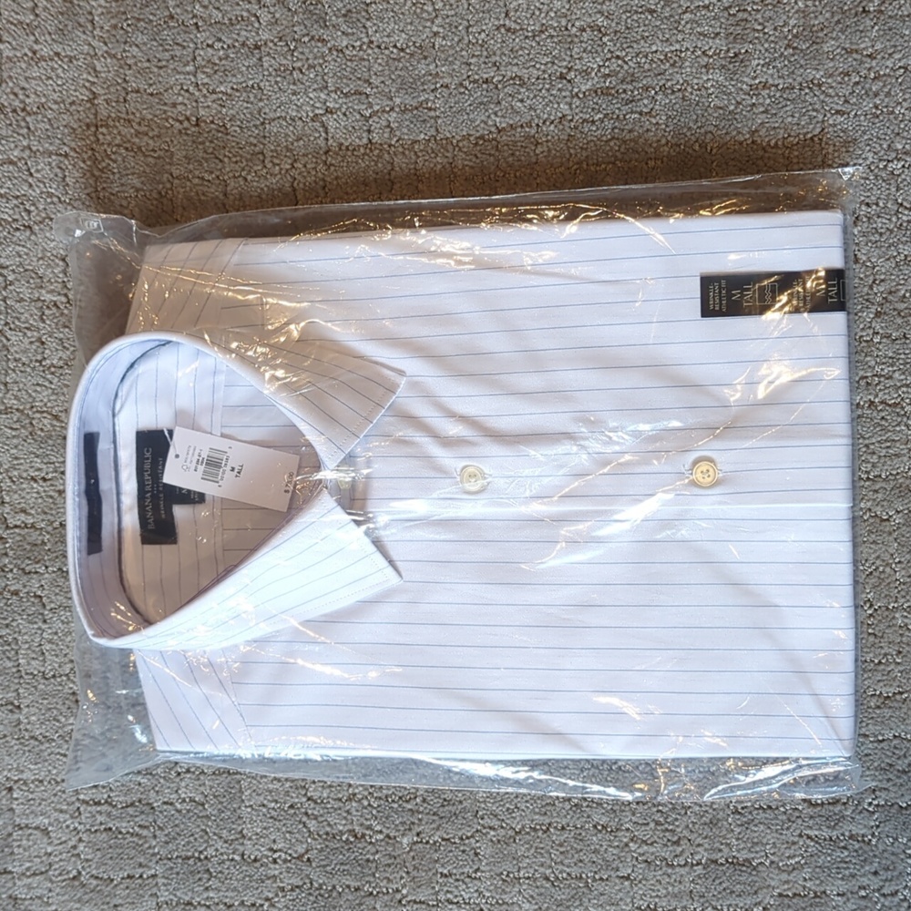 Banana Republic Athletic Fit Dress Shirt M Tall